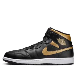Air Jordan 1 Mid 'Black Metallic Gold' DQ8426-071