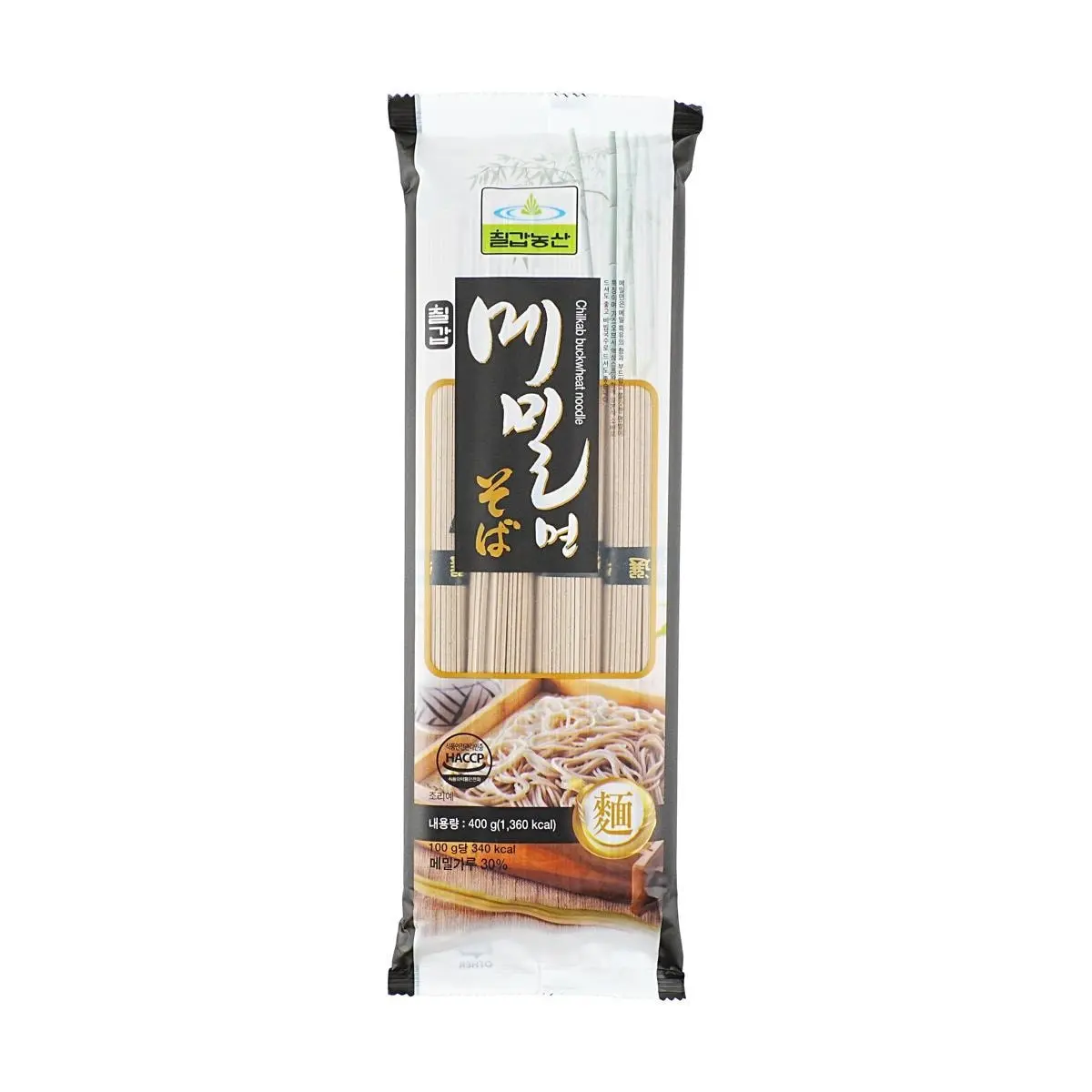 CHILKAB Korean Buckwheat Noodles (Soba) - 400g Dry Noodles for Summer Cold Noodles (Naengmyeon)