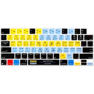 Shortcut Keyboard Skin Cover for MacBook 2026 Neo 13" & Air 13.6/15" & Pro 14/16" (M5-M1/M5-M2), A3404 A3448 A3449, Silicone Keyboard Cover (Serato-Scratch-Live)Gift