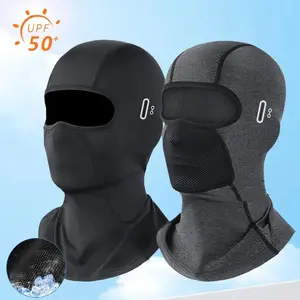 4 Season Motorcycle Balaclava Face Mask Windproof UV Protection Fleece Lined Winter Warm Summer Breathable Quick Dry Men Women Ski Snowboard Cycling Mask Long Short Size Black Gray