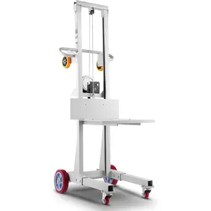 VEVOR Material Lift Winch Stacker, 400 lbs Capacity Pallet Truck Dolly, 51.1 in Max Lifting Height Manual Winch Stacker, Multifunctional Manual Pallet Truck Stacker with Wheels and Adjustable PlateVEVOR Super Brand Day