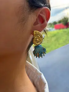 Fashion Sea Shell Simulated Pearl Pendant Stainless Steel Conch Earrings for Women, Romantic Cute Unique Jewelry Accessories