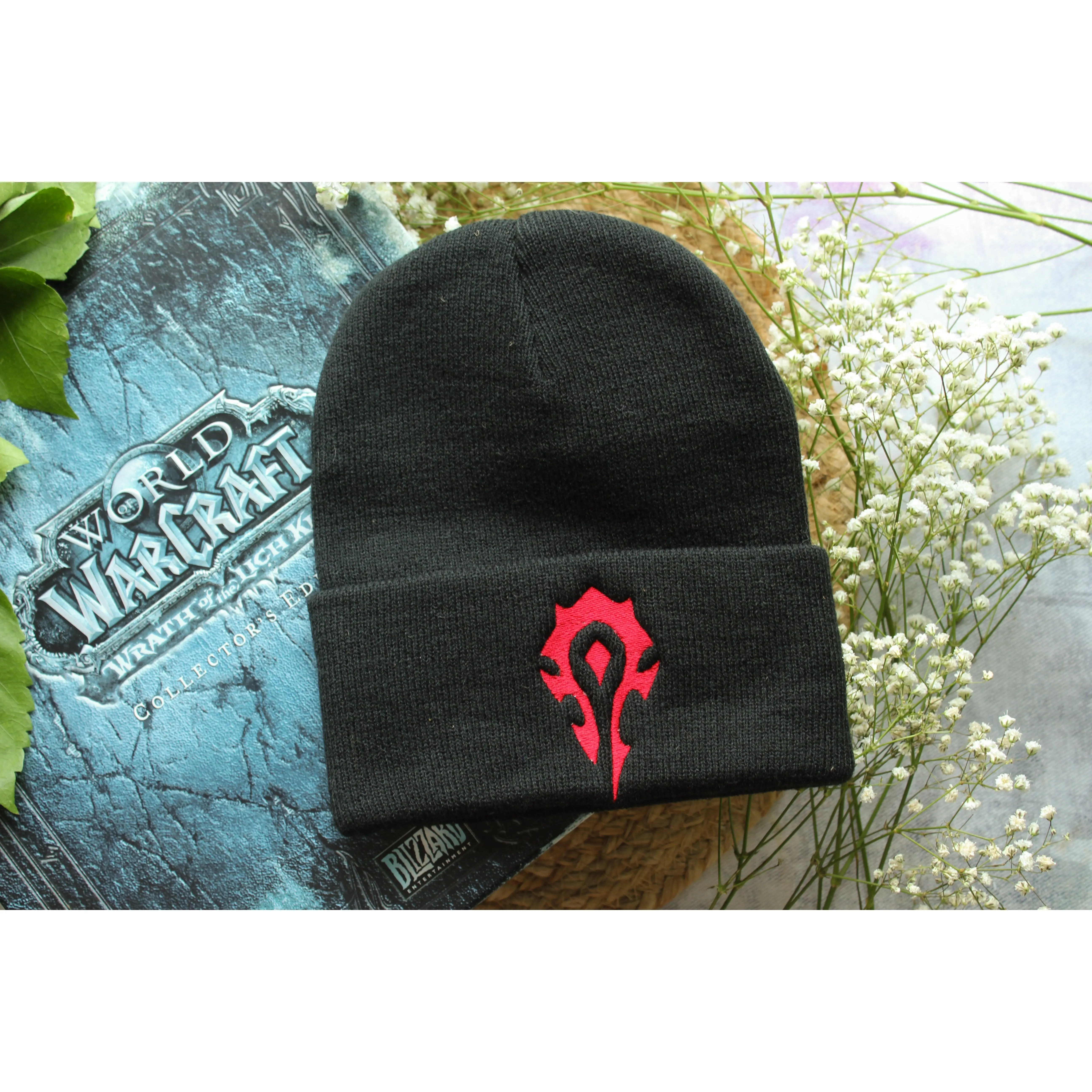 World of Warcraft Horde Beanie | Embroidered | Knit Hat | One Size Fits Most