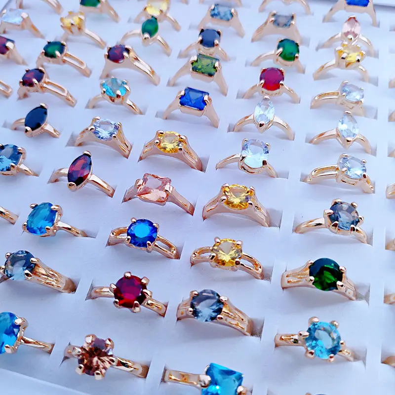 Stunning Ring Set for Women, 28-Piece Elegant Zircon-Inlaid Metal Rings, Simple All-Match Jewelry for Daily Wear, Artificial Crystal Ring