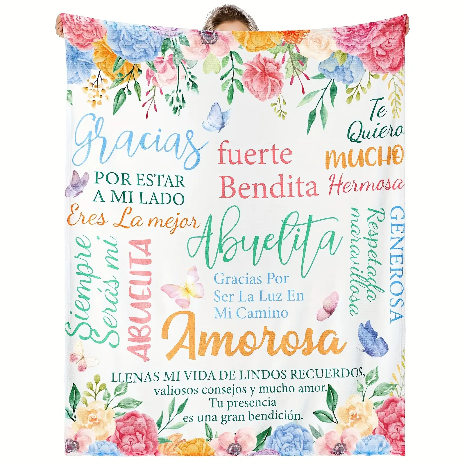 1pc Abuela Blanket, Birthday Gift for Abuela, Christmas Thanksgiving Creative Gift, Sofa Throw Blanket, Couch Cover