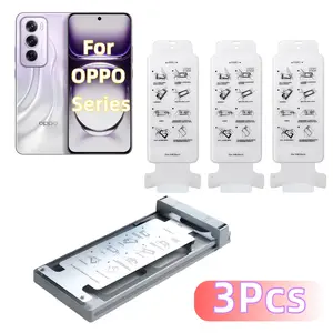 3-Pack HD Ceramic Screen Protector for Oppo Reno12/reo 12pro/a5 Pro Smartphone, Bubble-Free, Scratch-Resistant, Easy Install with Tools Included