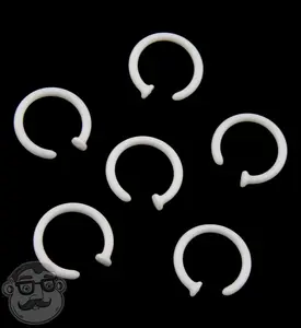 White Bioflex Nose Hoop Ring