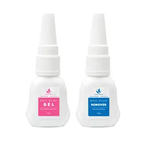 New Upgrade Super Strong Nail Glue Gel and Quicky Nail Glue Remover Kit Press on Nail,G1 Long-lasting 30+ Days No UV Light Need,R1 Dropper-type Easily Remove Nail, SalonProfessional Bundle