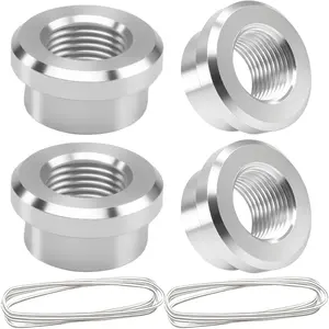 4 count  3/8" NPT Female Weld- Bung Fittings with 2 Aluminium Welding Wires, 3/8" NPT Weldable   Fittings Welded Joints for Tanks Drums Pipelines