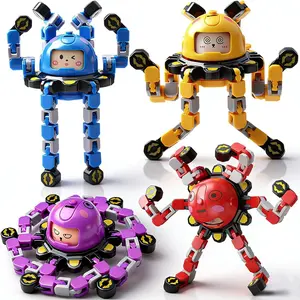 Easter Basket Stuffers Gifts For Kids Boys Girls 4Pcs Transformable Fidget Spinners Fidget Toys For Kids Teens Road Trip Travel Activities Essential Sensory Toys With Autism Adhd Party Favors