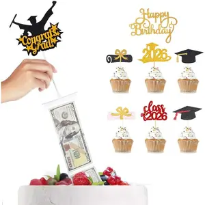 Cake  Box, 2026 Graduation Party Cake Cupcake Toppers,   for Graduation