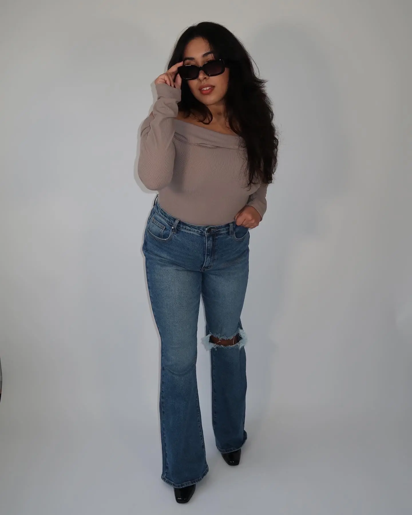 Ribbed Twist Off the Shoulder Top