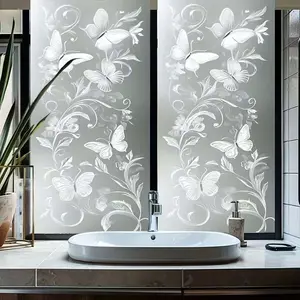 Privacy Glass Window Sticker with Frosted Effect, Transparent and Secure Design, Ideal for Bathroom Use, Enhances Privacy