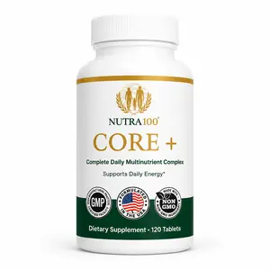 Core+ by Nutra100 - Complete Daily Multinutrient - 30+ Vitamins and Minerals - 120 Tablets - Made in USA - GMP Certified