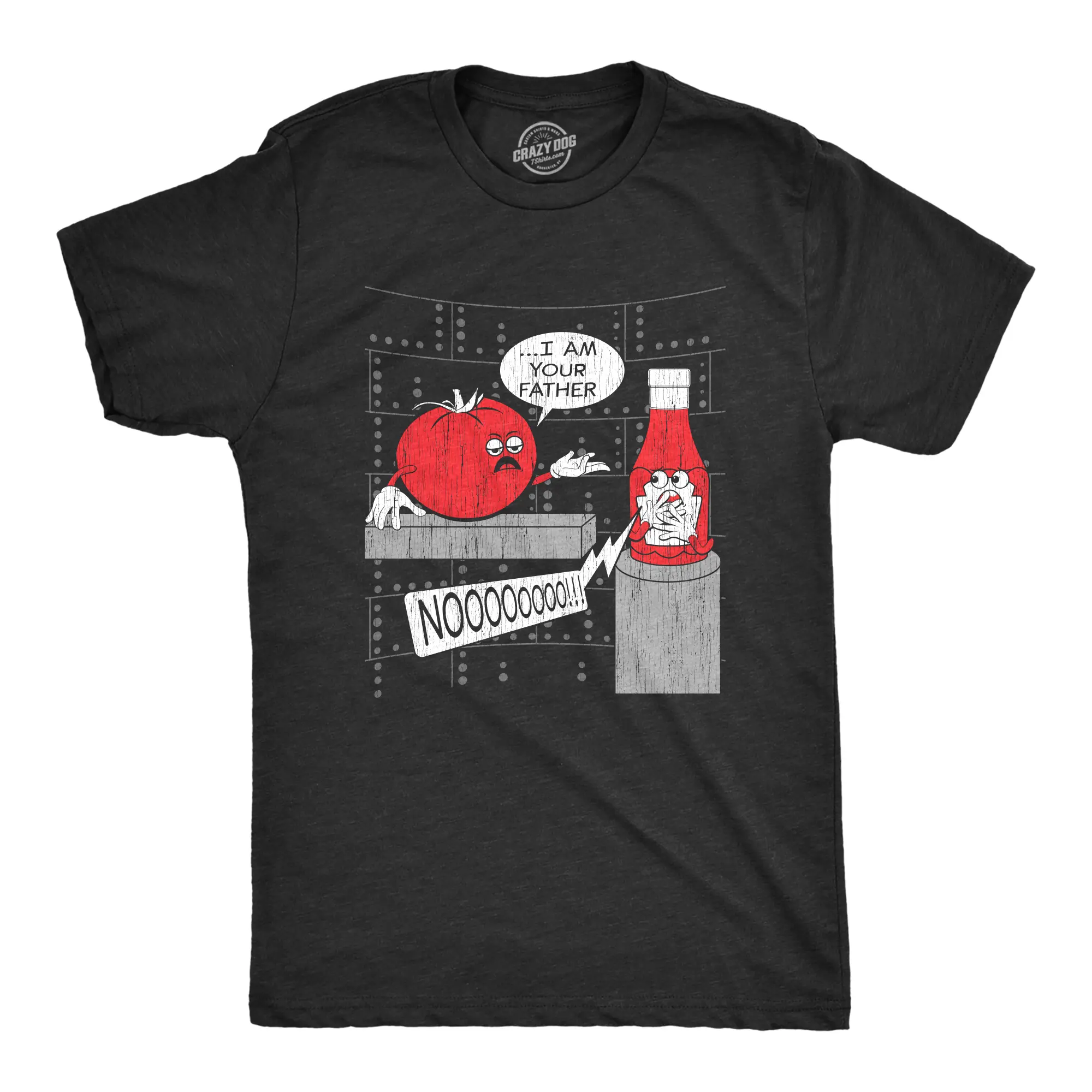 Mens I Am Your Father Ketchup T Shirt Funny Sarcastic Quote Tomato Graphic Novelty Tee for Guys Mens Funny T Shirts Cool Vintage Fashion T-Shirt Gift Classic Menswear Sarcastic Apparel for Men Funny Movie Short Black