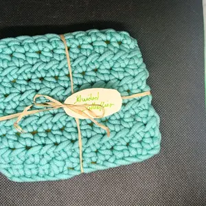 Hand made dish scrubber