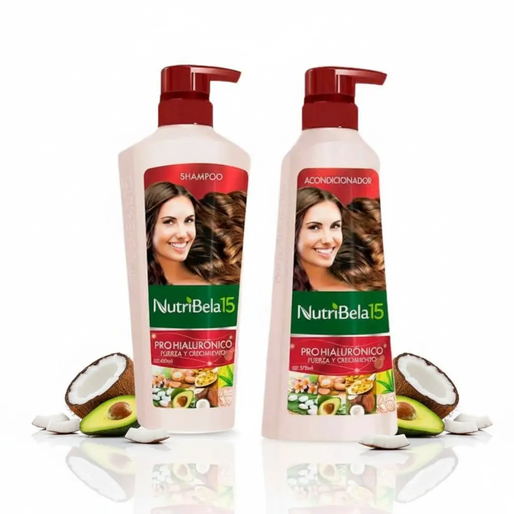Nutribela 15 Pro Hiauronico Shampoo 400mL + Acondicionador 400mL  (2 Pack)