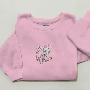 Mew Embroidered Sweatshirt Japanese Anime Sweatshirt Mew Shirt Gift
