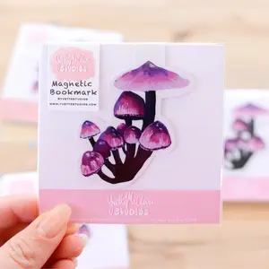 Purple Mushroom Magnetic Bookmark
