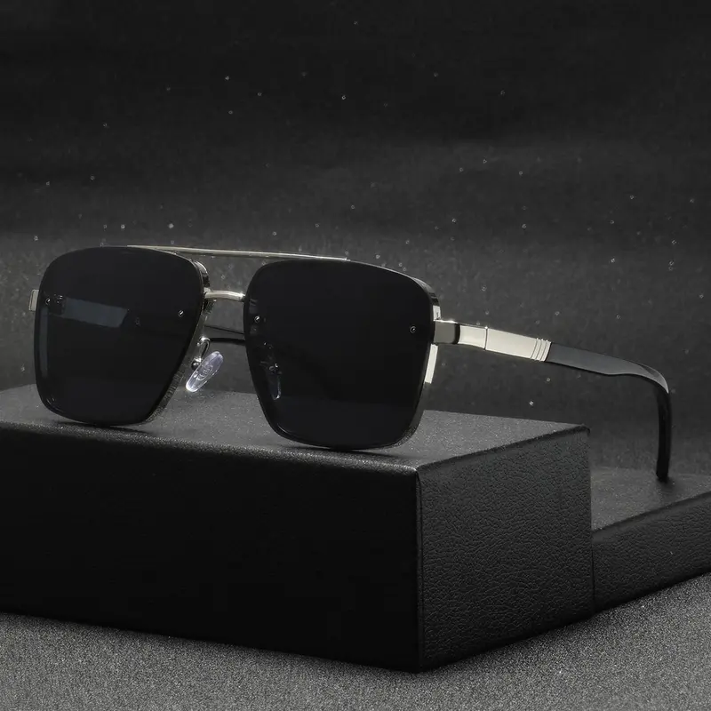 Men's Stainless Steel Sunglasses, Casual Sunglasses for Outdoor & Daily Wear, Fashion Accessories, Casual Shades