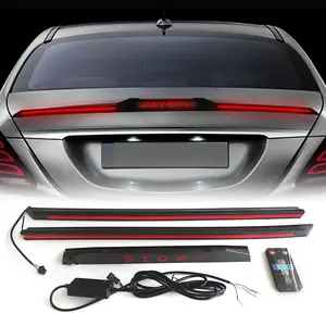 3.94ft-4.27ft Adjust Universal LED Spoiler Rear Spoiler Lip Kit for Car Trunk, Brake Light, Trunk Spoiler Fit for Roof, Wing