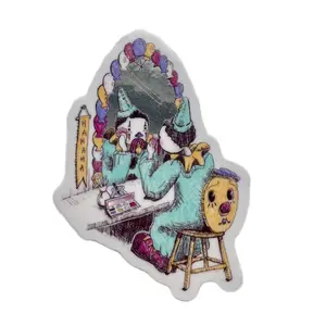 Clown Makeup Reflective Mirror Waterproof Vinyl Sticker