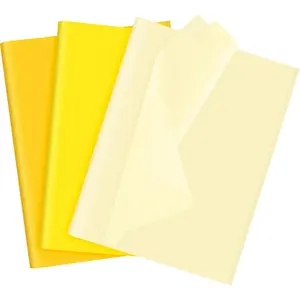 Assorted Yellow Tissue Paper Set 60 Sheets Gift Wrap Paper Art Paper Crafts 3 Yellow Colors for Sunflower Theme Party Decorations DIY Wedding Fall Thanksgiving Holiday Gift Packing