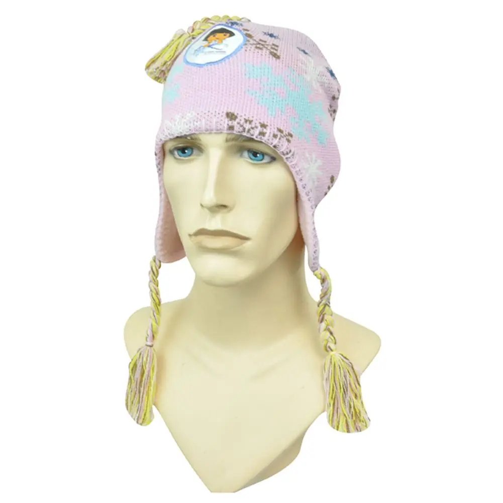 Dora The Explorer Boots Nickelodeon Laplander Youth Girls Winter Peruvian Beanie