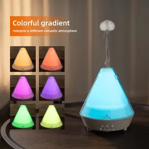 A small household humidifier that can be filled with water and essential oils and is a color-changing spray humidifier