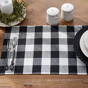 Buffalo Black and White Check Backed Placemats