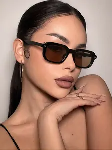 Women's Polygonal Geometric Sunglasses, Stylish Design for Daily Wear & Travel, Versatile Accessory for Elegant Looks