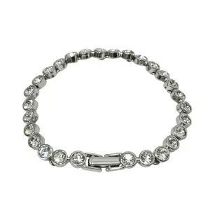 Pre-owned Swarovski Brass Small Leather Goods Bracelet