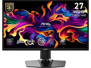 MSI MAG 272QP QD-OLED X24 27" 16:9, 240Hz Gaming Monitor, 0.3ms, 2560 x 1440 (WQHD), 1x DP (1.4a), 2xHDMI (2.1), HDR ready, G-SYNC Compatible & FreeSync Premium