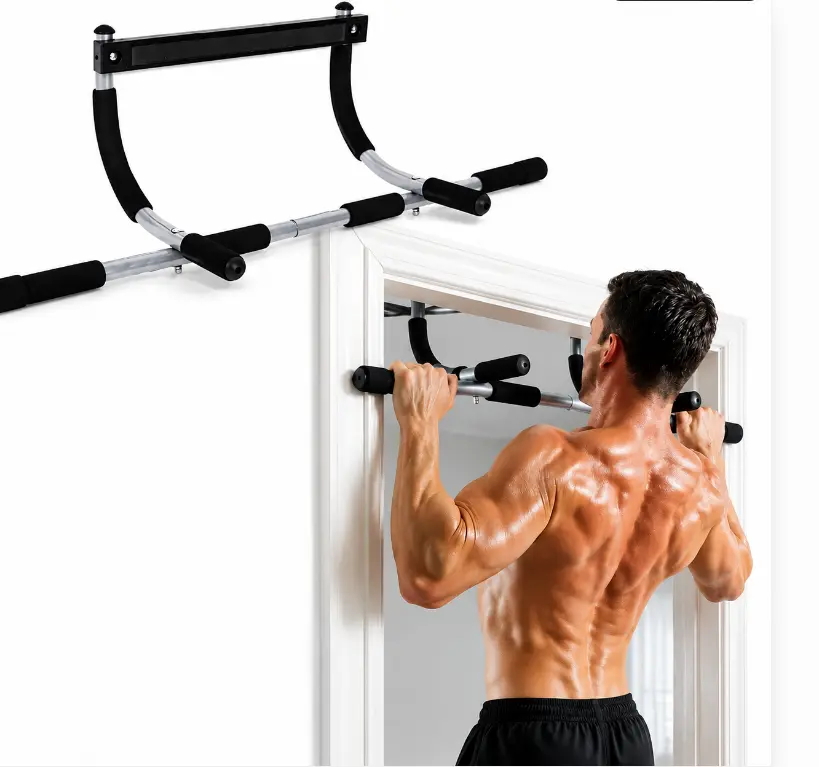 SPORTIC Upgraded Doorway Pull-Up Bar - 330 lbs Max Capacity, Portable Upper Body Strength Training Fitness Bar