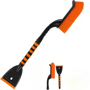 Car snow brush and ice scraper/26.8-inch car windshield defroster, 2-in-1 ice scraper, winter car exterior accessories