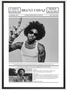 Brent Faiyaz Cover Poster - Brent Faiyaz Wallpaper - Print Poster - Wall Art