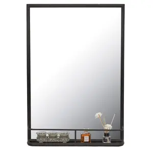 New Metal Wall Mirror Rectangle Bathroom Mirror Large Mirrors with Storage for Living Room 22'' x 5'' x 22''