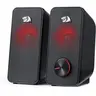 Redragon GS500 Stentor PC Gaming Audio Speaker, 2.0 Channel Stereo Desktop Computer Speaker with Red Backlight, Quality Bass and Crystal Clear Sound, USB Powered with a 3.5mm Connector