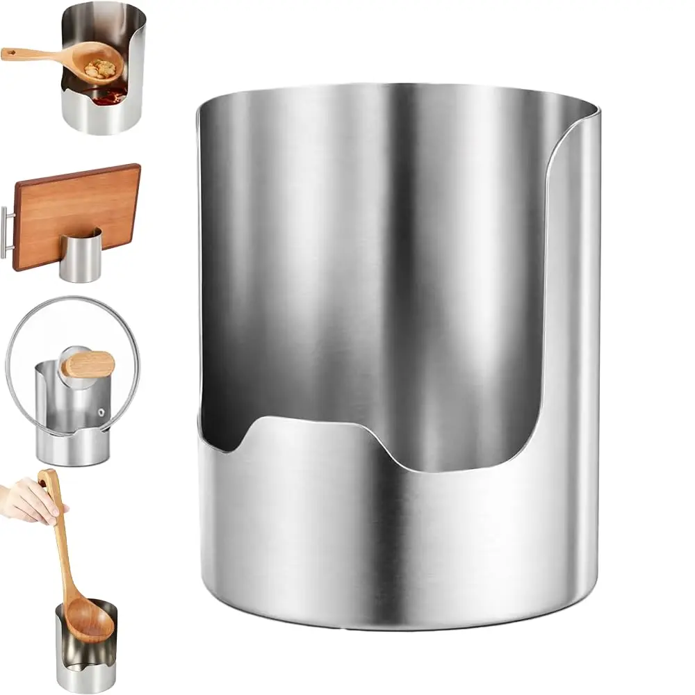 Multi-functional Kitchen Utensil Holder, Thickened Stainless Steel Countertop Organizer, Holds Pot Lids, Spatulas & Cutting Boards, Countertop Crock Organizer for Home, Cooks, Kitchens (1Pcs)