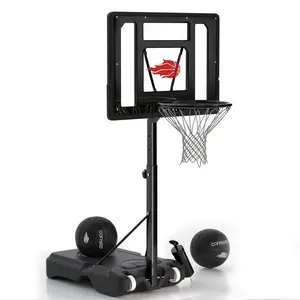 COFIYARD 2.95 - 3.95 feet adjustable swimming pool basketball hoop, 32-inch shatterproof backboard, comes with two basketballs and an air pump. Suitable for teenagers, adults, indoor and outdoor use.