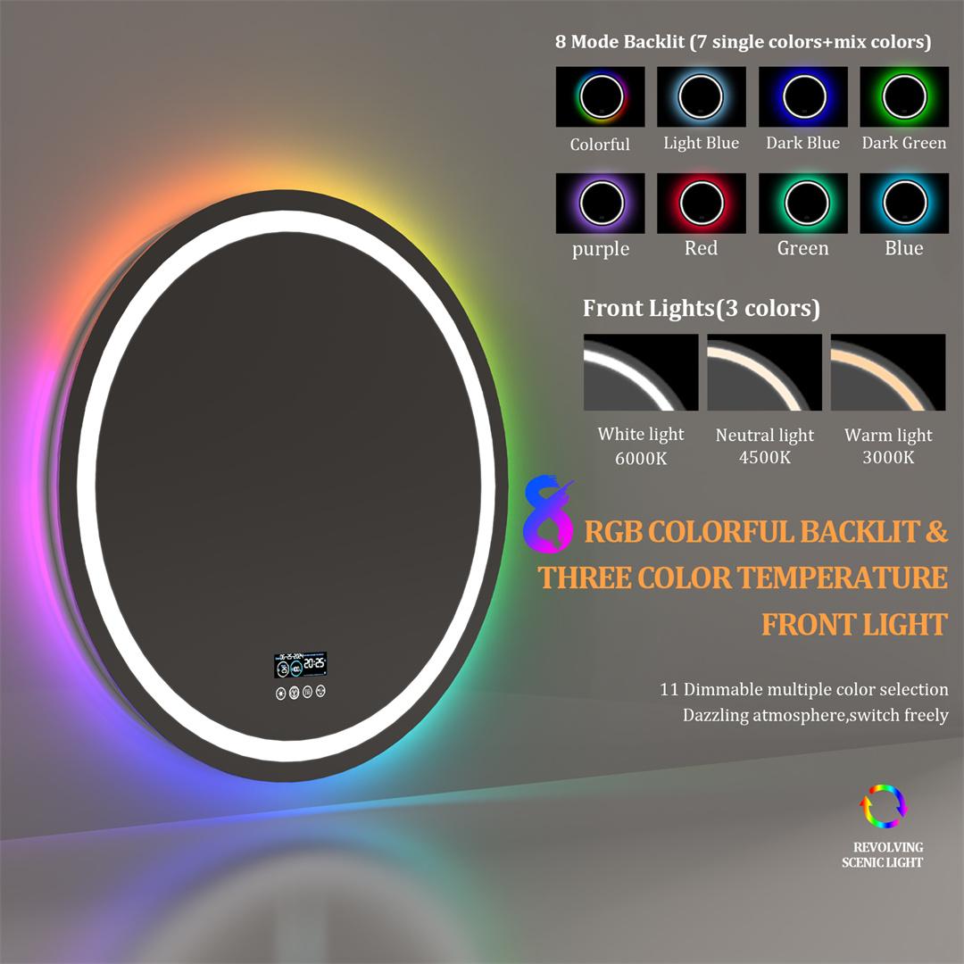 LumiBased LED Round Mirror LED Light with bluetooth LumiBased LED Round Mirror LED Light with bluetooth