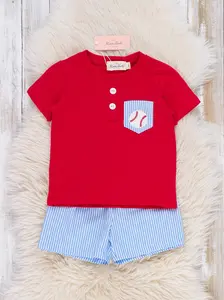 Dugout Ball Striped Embroidered Cotton Outfit