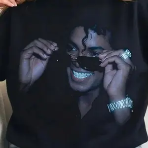 Michael Jackson King of Pop Graphic Tee, MJ King of Pop Music T-Shirt, a Perfect Gift for Fans 7SV Y06 UHQ QES