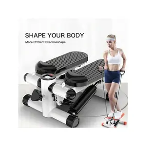 Fitness equipment  Steppers Exercise 300 Lb Loading Capacity Mini Stepper Stair With LCD Monitor For Home Office Cardio Fiess Full Body Workout White Black Sier Strength training