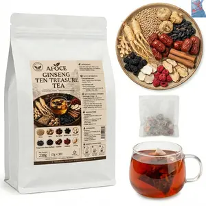 AFOCE Kidney tea formula  Ginseng Ten Treasure Tea Combination Scented Tea Treasure Tea Red Date Wolfberry Tea Men's Tea Health Tea Herbal Formula Health Tea