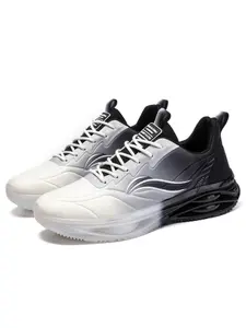 Men's Ombre Pattern Lace Up Air Cushion Running Shoes, Casual Breathable Comfortable Lightweight Shock-absorbing Sports Shoes, Trendy Sneakers for Daily Wear