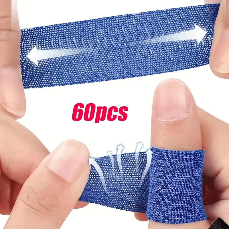 60pcs Sport Elastic Thumb Protector Patches, Bowling Thumb Support Anti-Friction Bandage, Sports Thumb Protection Tape