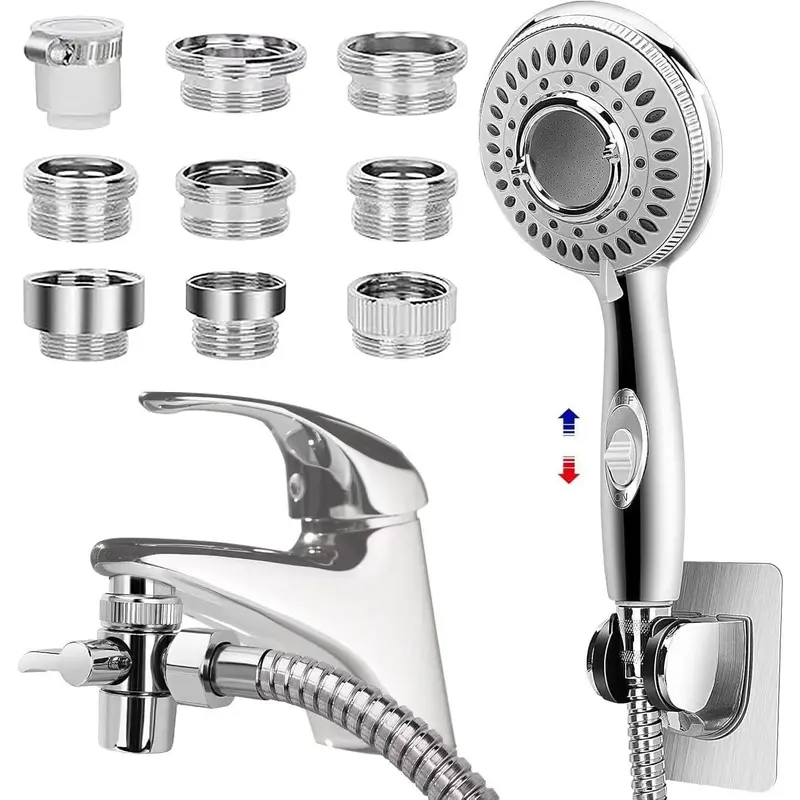 Shower Head Sink - Faucet Bathtub, Hose Sprayer Attachment with 9 Adapters, 79" Hose for Hair Washing, Pet Dog Rinse & Baby Bath, ON/OFF Extension for Tub Faucet, Utility Sink, Laundryroom, Garden