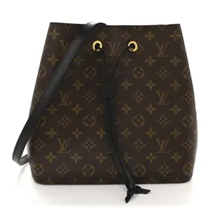 Pre-owned Louis Vuitton Canvas Shoulder Bags Monogram Neonoe MM Black