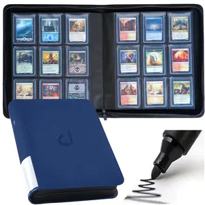 Top Loader Binder - 9 Pocket (3" X 4")  Holds 288 Toploaders | Baseball Toploader Cards & Card Holder For Sports Loaders Tcg Mtg Storage